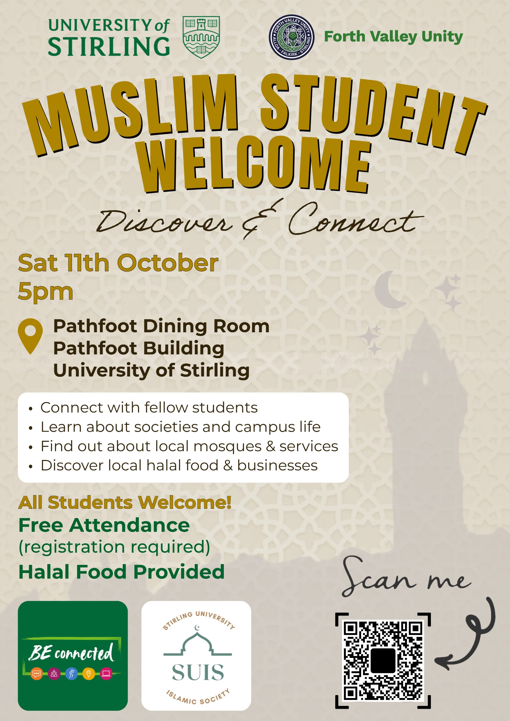 Muslim Student Welcome: Discover and Connect poster